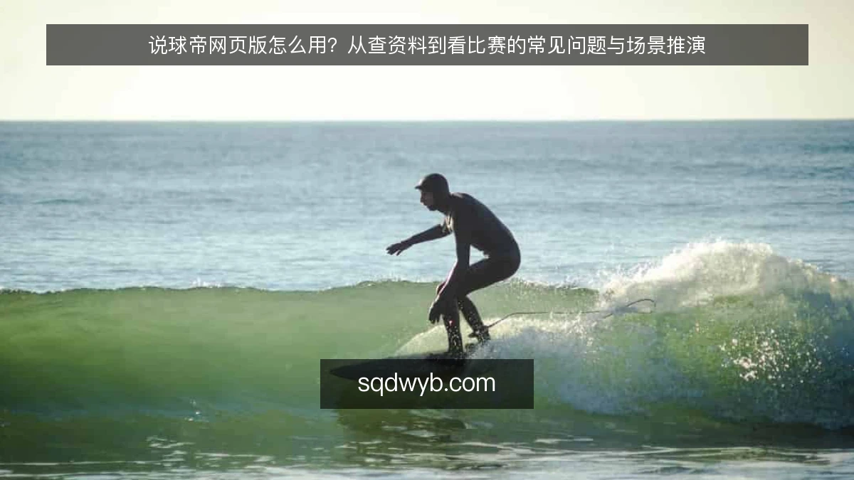 说球帝网页版怎么用？从查资料到看比赛的常见问题与场景推演