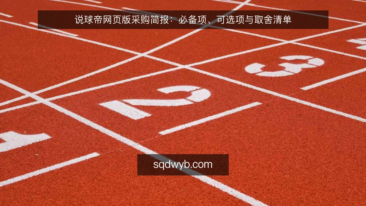 说球帝网页版采购简报:必备项、可选项与取舍清单